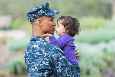 sailor with kid
